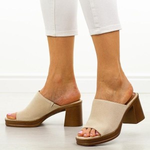 Klapki na obcasie POTOCKI